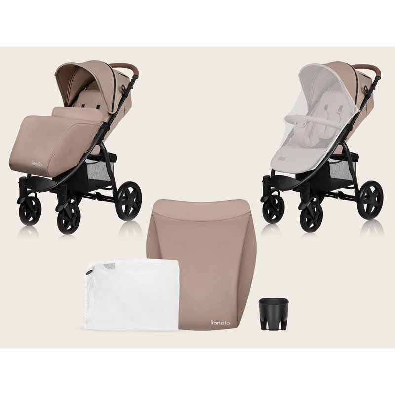 Carucior Lionelo Annet Plus, Sport, 0-22 Kg, Bej - imagine 12