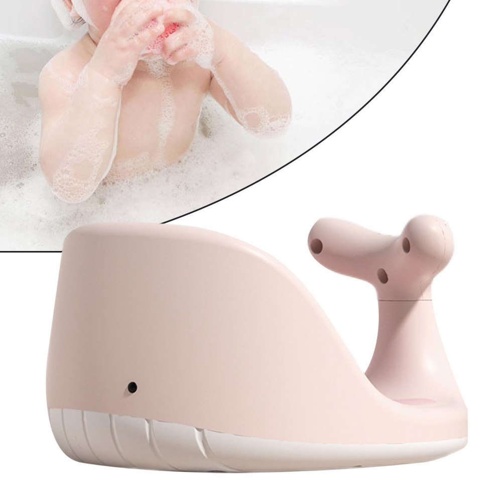 Scaun baie Little Mom Pink Whale, antiderapant