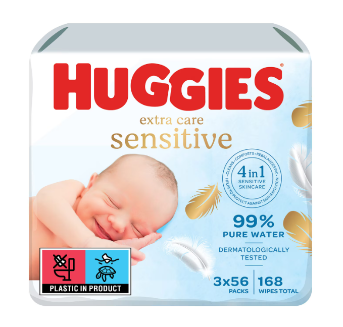 Servetele Huggies Pure Extra Care - 168 buc - imagine 5