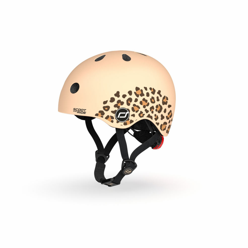 Casca Copii Scoot and Ride LED, Magneți, Leopard 45-51cm - imagine 5