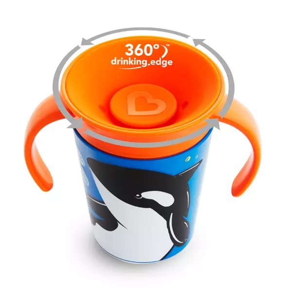 Cana Munchkin Miracle 360 WildLife Orca 177ml - imagine 6