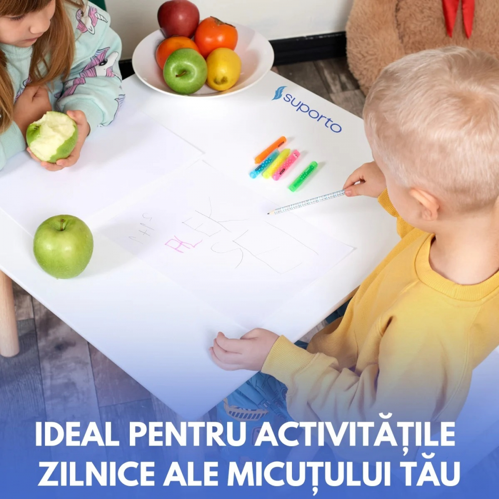 Set Masa Copii Suporto cu Scaune Ursulet - imagine 6