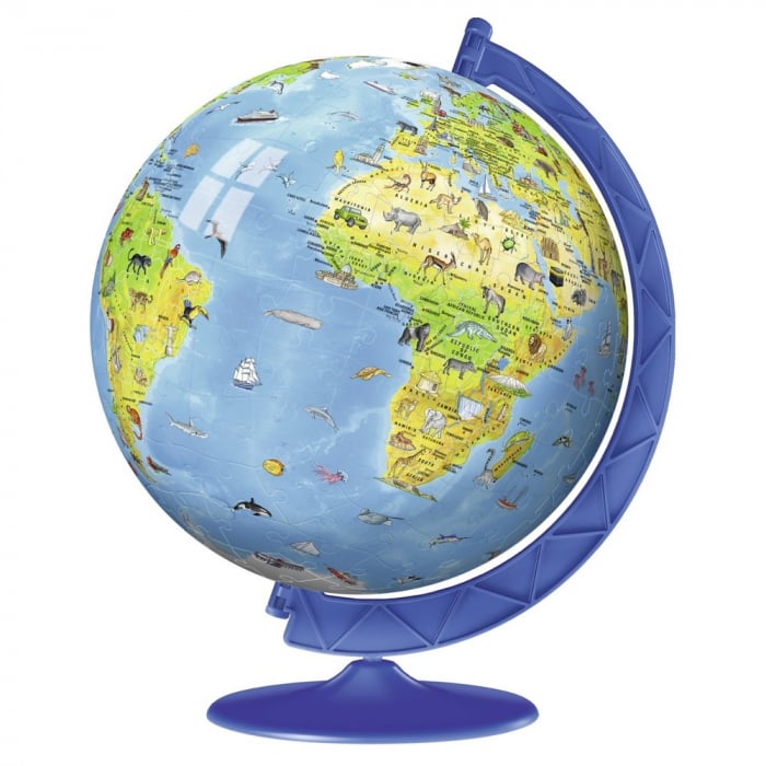 Puzzle 3D Ravensburger Globul Lumii, Tehnologie Easy Click