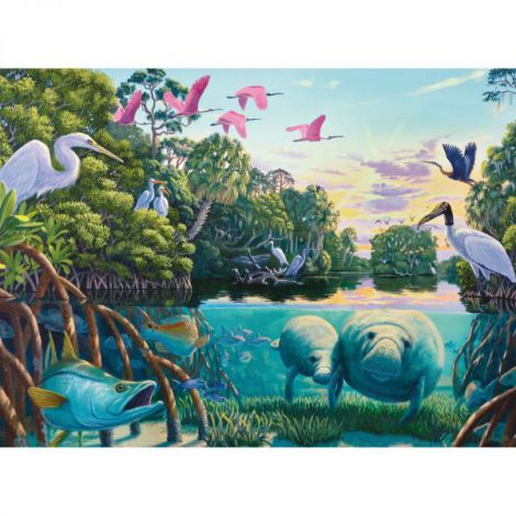 Puzzle Lamantini 500 Piese Ravensburger - Relaxare - imagine 2
