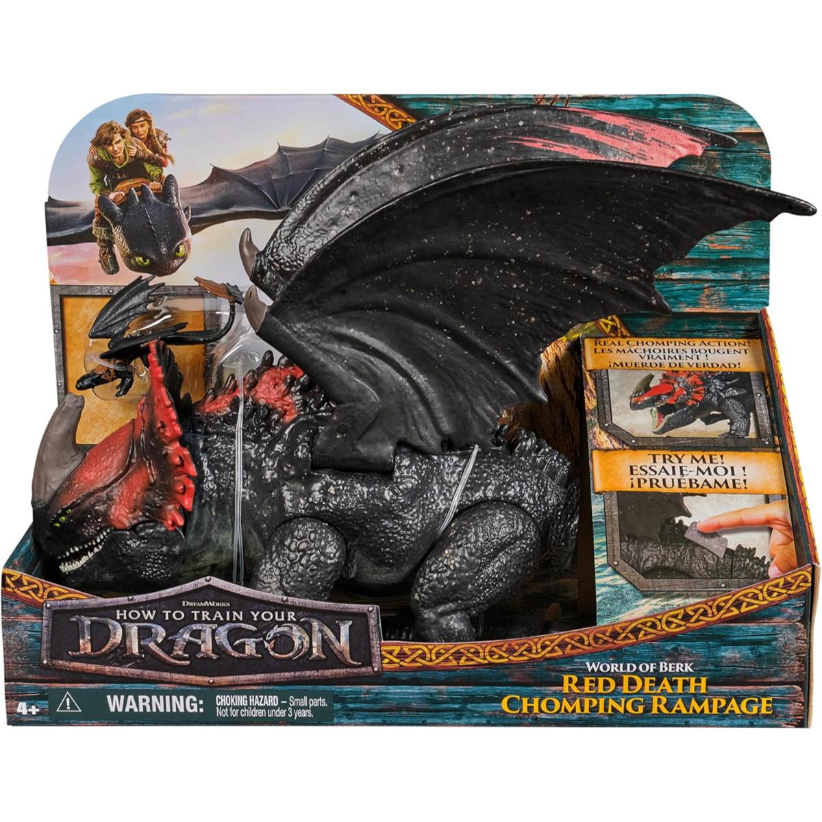 Figurina Dragon Red Death DreamWorks cu Toothless