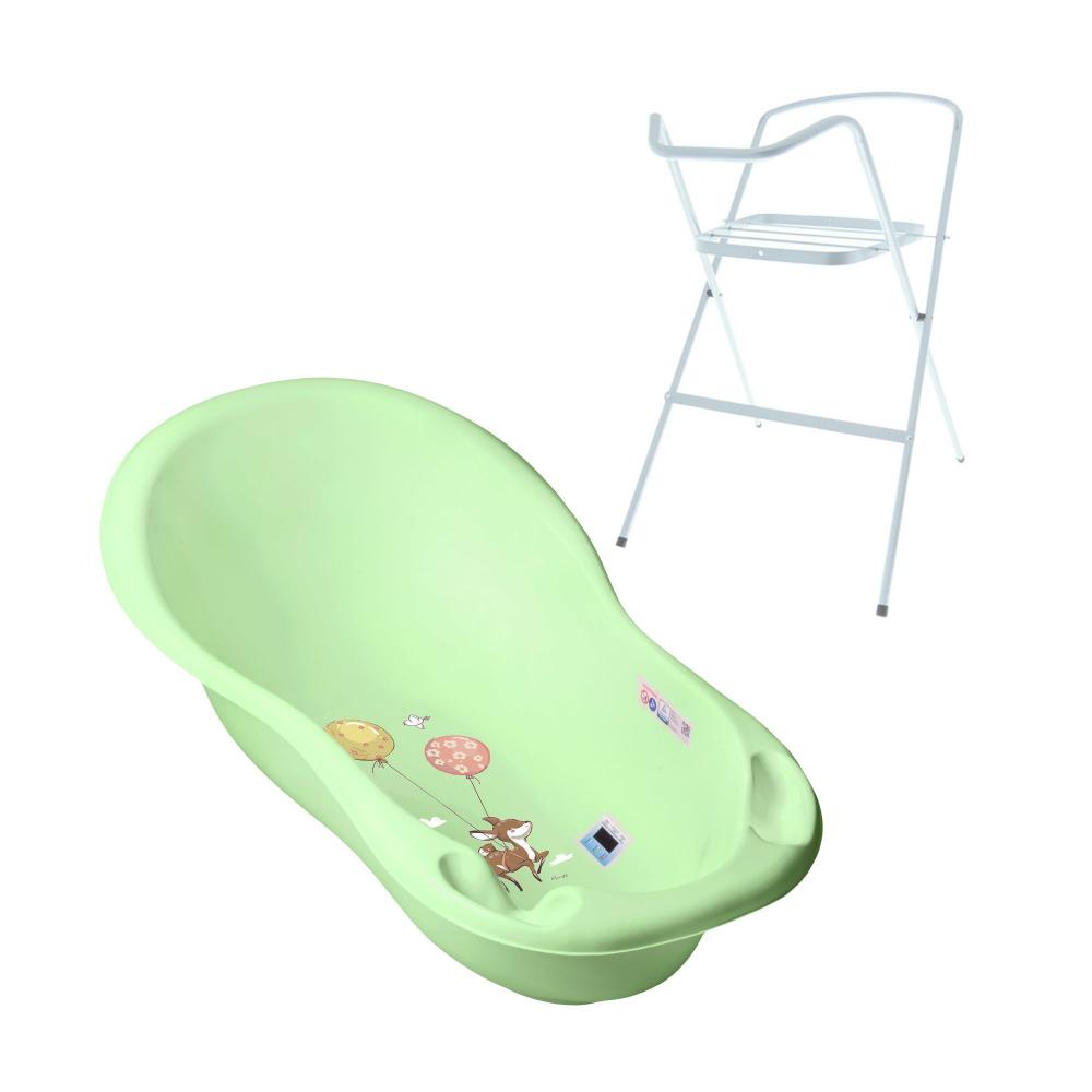 Cadita baie bebe 86cm Tega Baby Forest Verde - imagine 2
