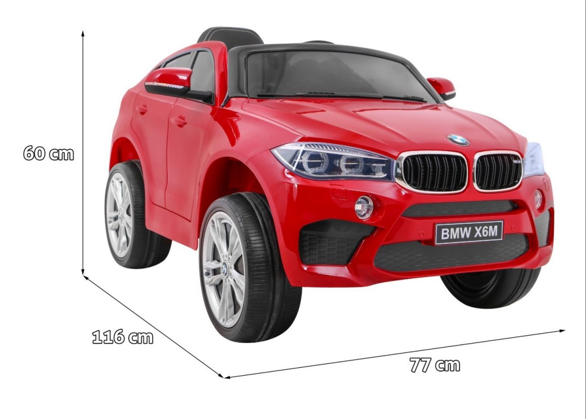 Mașinuță Electrică BMW X6M Visiniu Metalizat - imagine 3