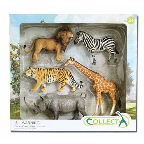 Set 5 Figurine Savana Collecta, Pictate Manual