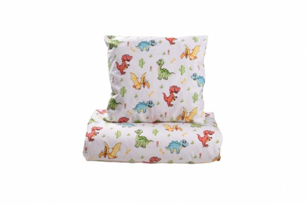Lenjerie Bumbac Dinozauri Confort Family - 3 Piese - imagine 2