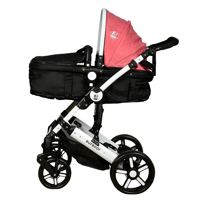 Carucior 2 in 1 Buf Boof X-2 Plus Rosu, Reversibil - imagine 6
