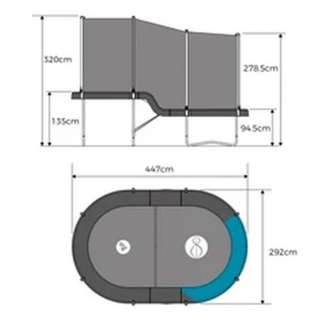 Trambulina Infinity Leap TP 2 Nivele, 4.5m - imagine 5