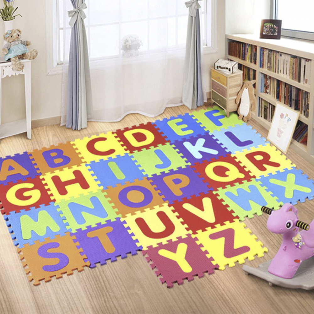 Covor Puzzle Litere și Cifre 36 piese | Malplay - imagine 2