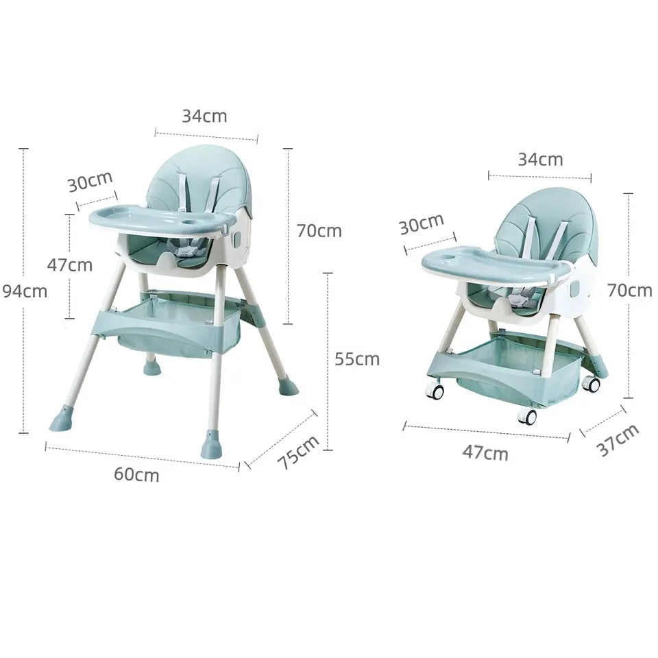 Scaun Masa Little Mom 3in1 Funny Albastru - imagine 5