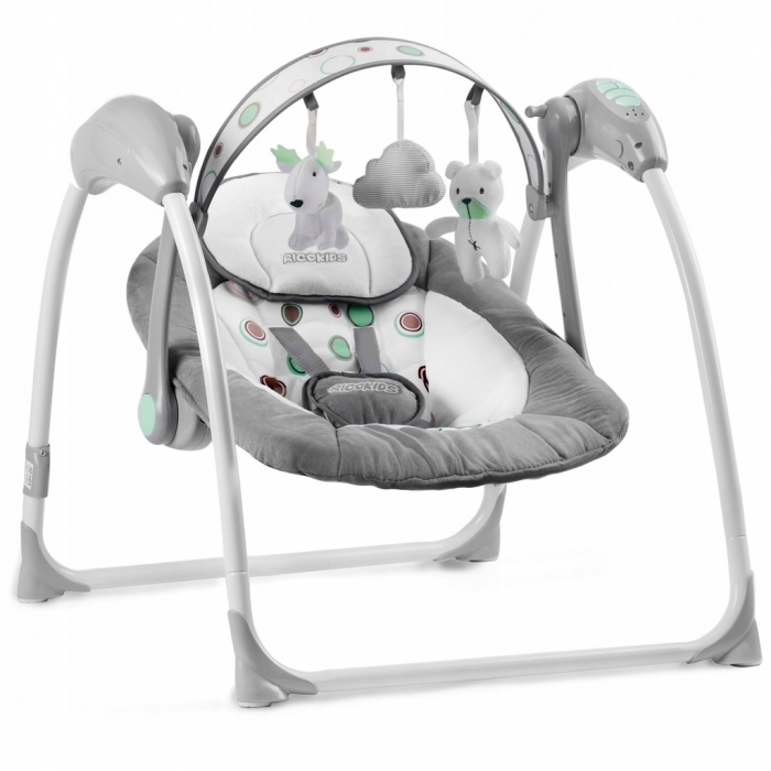 Leagan Electric Ricokids 7321 Gri cu Muzica - imagine 8