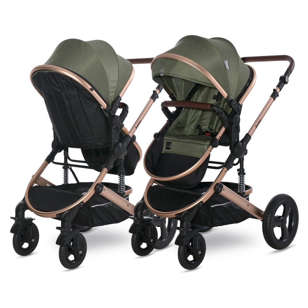 Carucior Lorelli Boston 3-in-1, Loden Green, Pana la 22kg - imagine 3