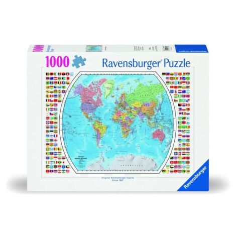 Explorează Lumea: Puzzle Hartă 1000 Piese Ravensburger