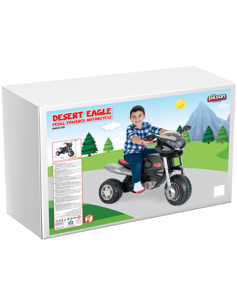 Motocicleta Pilsan Desert Eagle Black, cu pedale - imagine 2