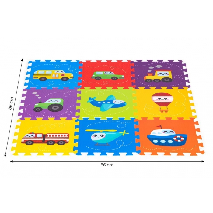 Salteluta joaca IPlay 86x86cm Vehicule | Copii 12luni+ - imagine 6