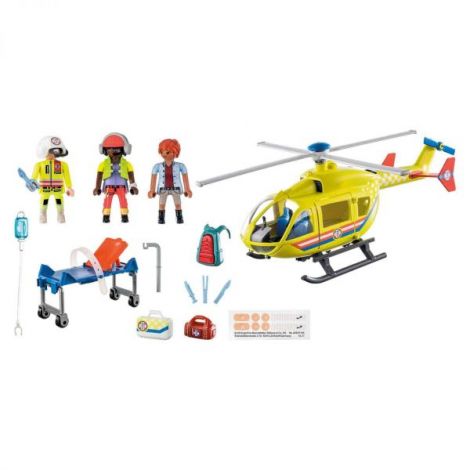 Playmobil Elicopter Salvare Galben - Jucării Copii - imagine 5