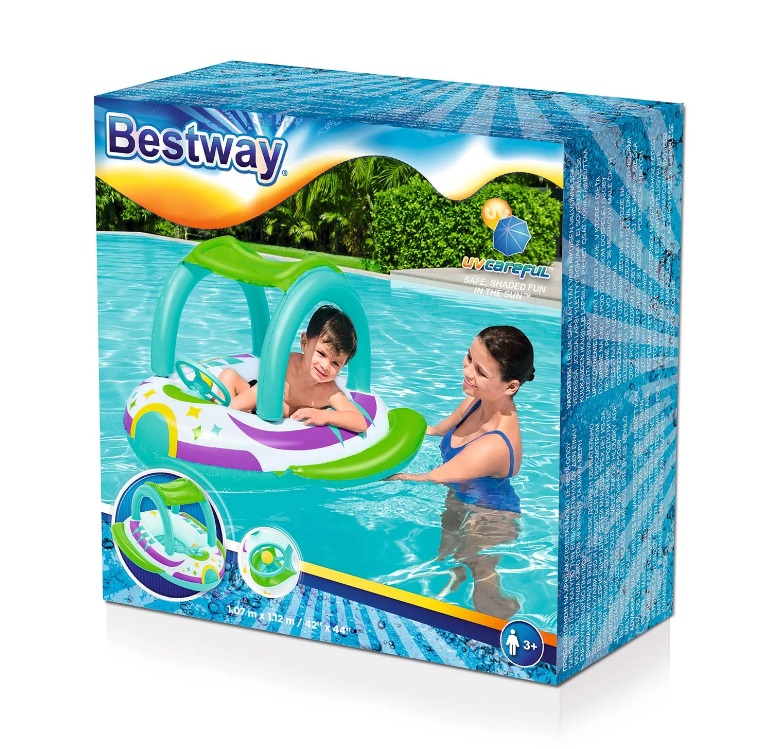 Barca gonflabila Bestway cu baldachin si volan - imagine 5