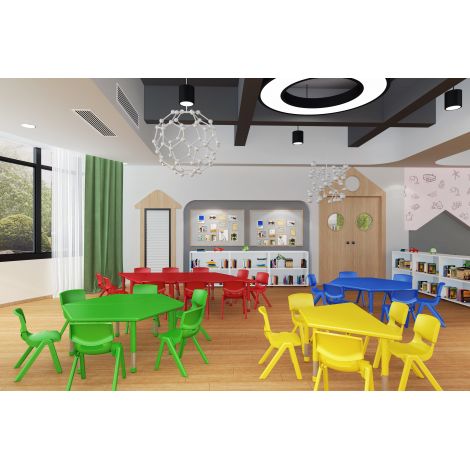 Masa Ookee Trapezoidala Verde Reglabila 1-3 - imagine 2