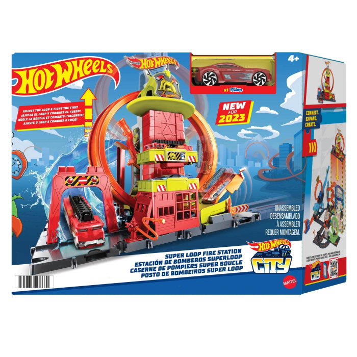 Hot Wheels Statia de Pompieri Super Loop City
