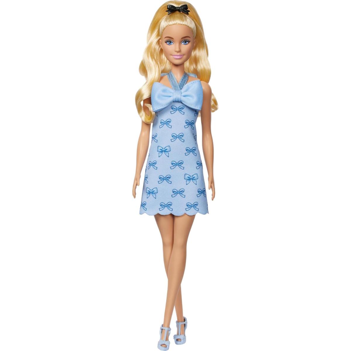Barbie Fashionista cu fundă albastră - stil elegant