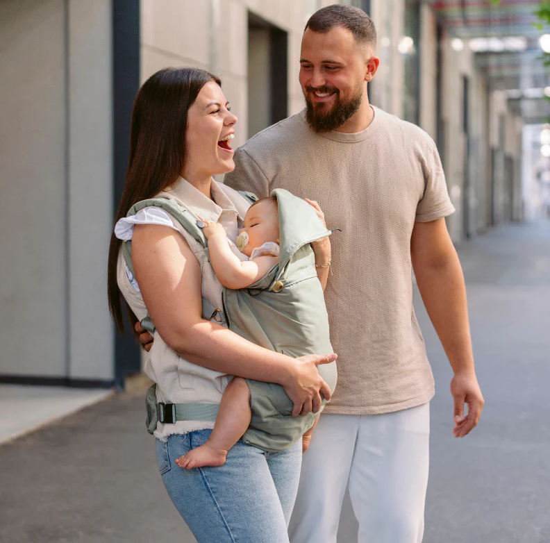 Babymoov Moov Boost Verde Sălbatic, 2-in-1 Marsupiu și Scaun