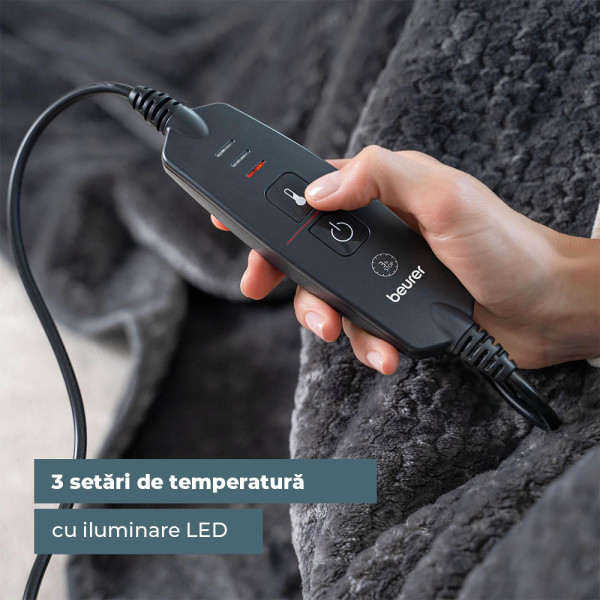 Pătură Electrică Beurer Gri - Confort și Siguranță - imagine 4