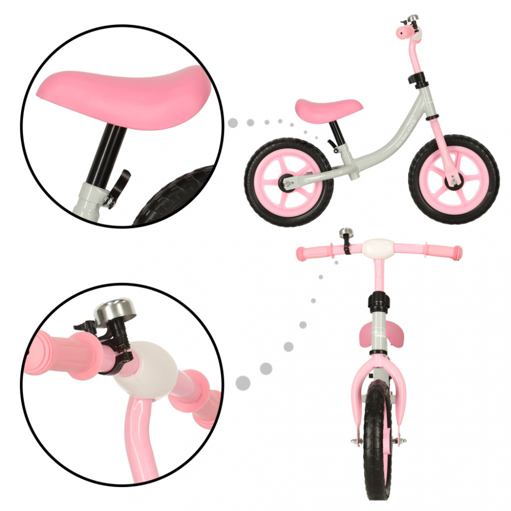 Bicicleta Ikonka Pink 1.8kg Echilibru - imagine 4