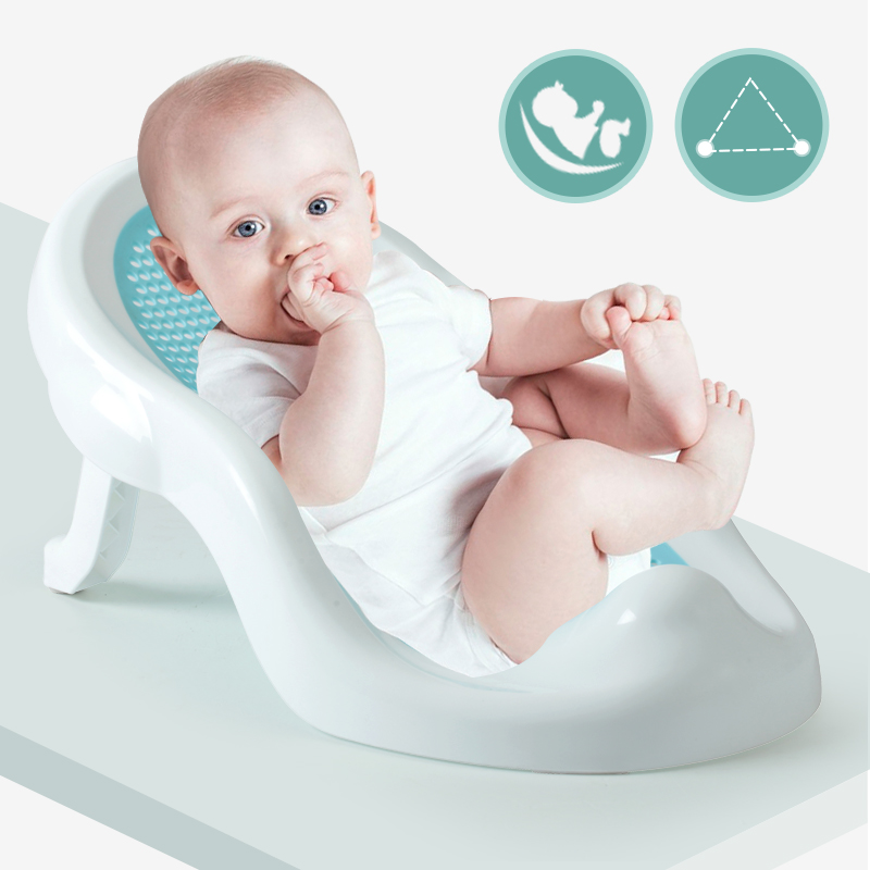 Suport Baie Little Mom Soft Blue, Pliabil, Ergonomic - imagine 7