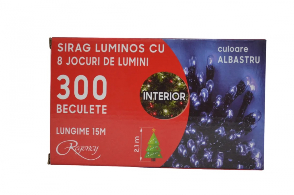 Ghirlandă LED 300 Albastru 15m Regency