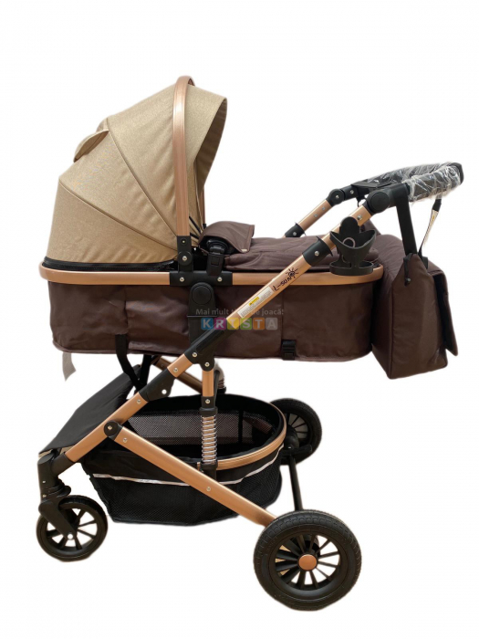 Carucior 2 in 1 L-Sun T7 Crem, Reversibil