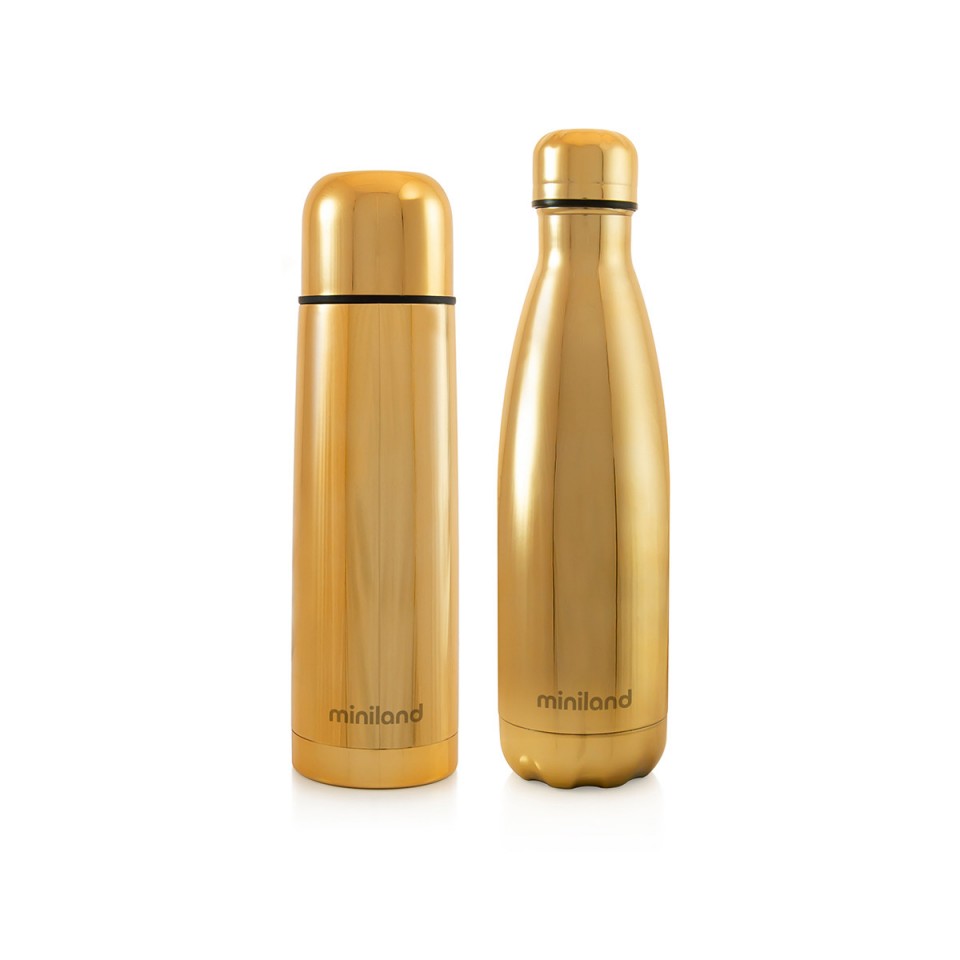 Set 2 termosuri MybabyMe 500 ml Gold Miniland - imagine 5