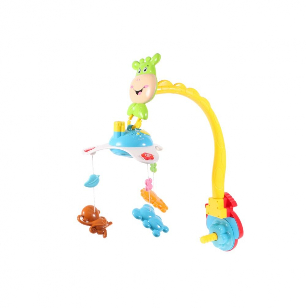 Carusel Muzical cu Proiector Green Giraffe Malplay - imagine 4