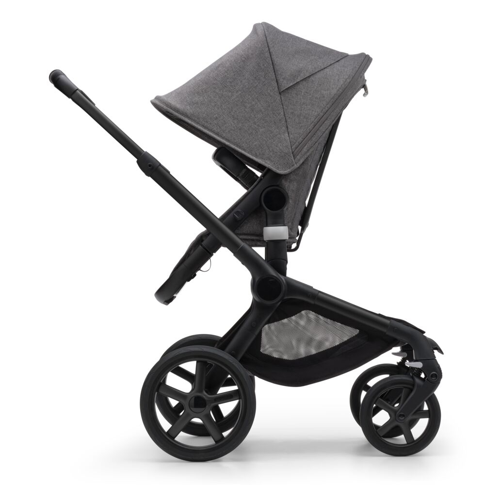 Carucior 2 in 1 Bugaboo Fox 5 Black Grey Melange - imagine 5