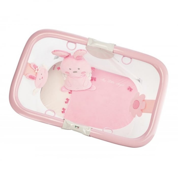 Tarc Brevi Soft Play Roz cu Saltea si Jucarie