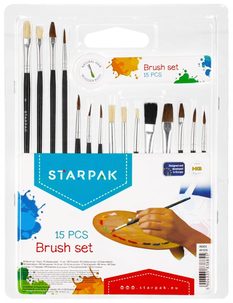 Set 15 pensule Starpak, peri naturali
