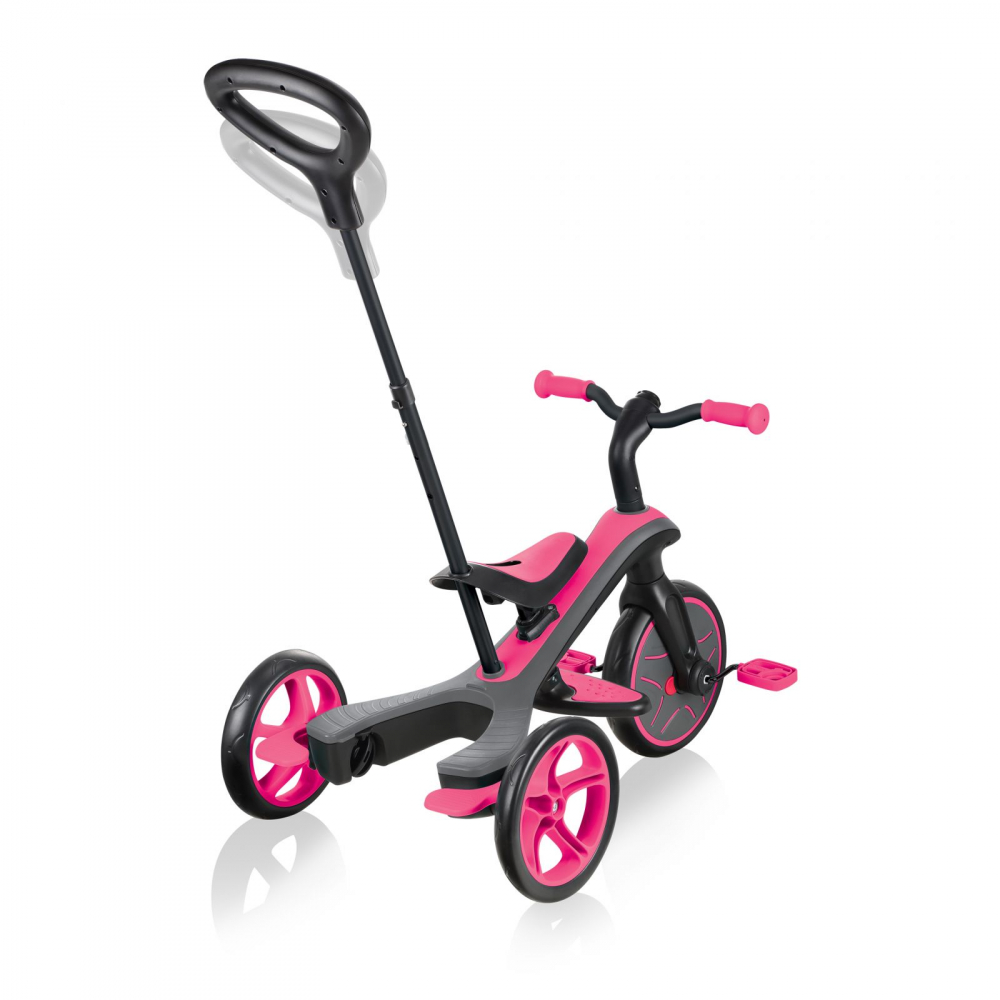 Tricicleta Globber Explorer 4 in 1 Roz, Control Parental - imagine 3