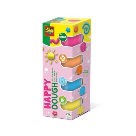 Plastilina Vegana SES Happy - Set 4 Culori
