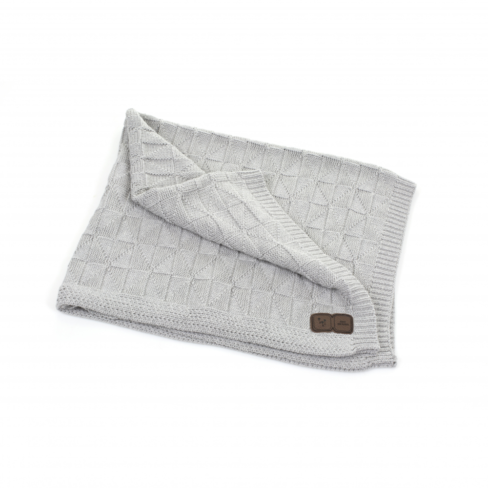 Paturică tricotată Grey ABC Design 100% Bumbac
