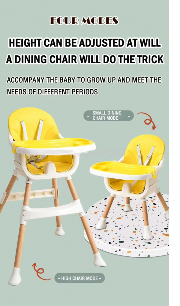 Scaun Masa Little Mom 3in1 Modern Grey - imagine 10