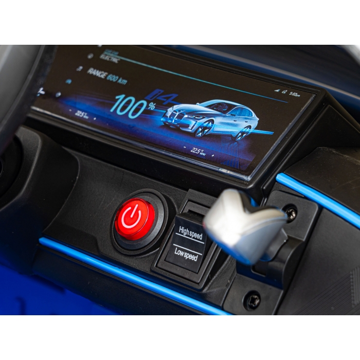 Masinuta Electrica BMW I4 Albastru, 50W, Telecomanda - imagine 4