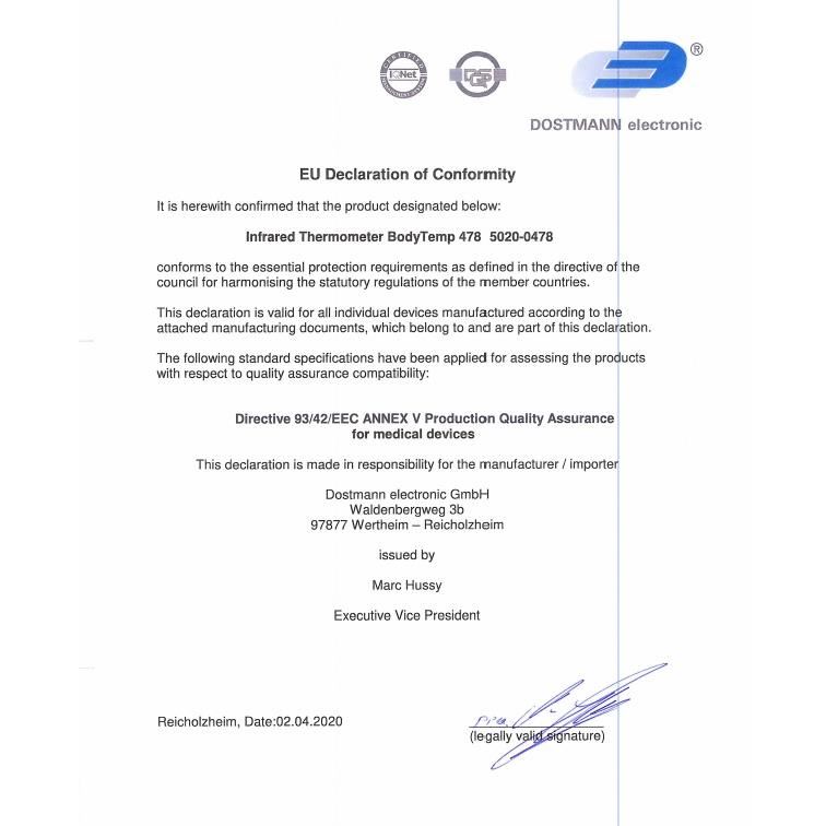 Termometru Infraroșu Fără Contact Tfa BodyTemp 478 - imagine 3