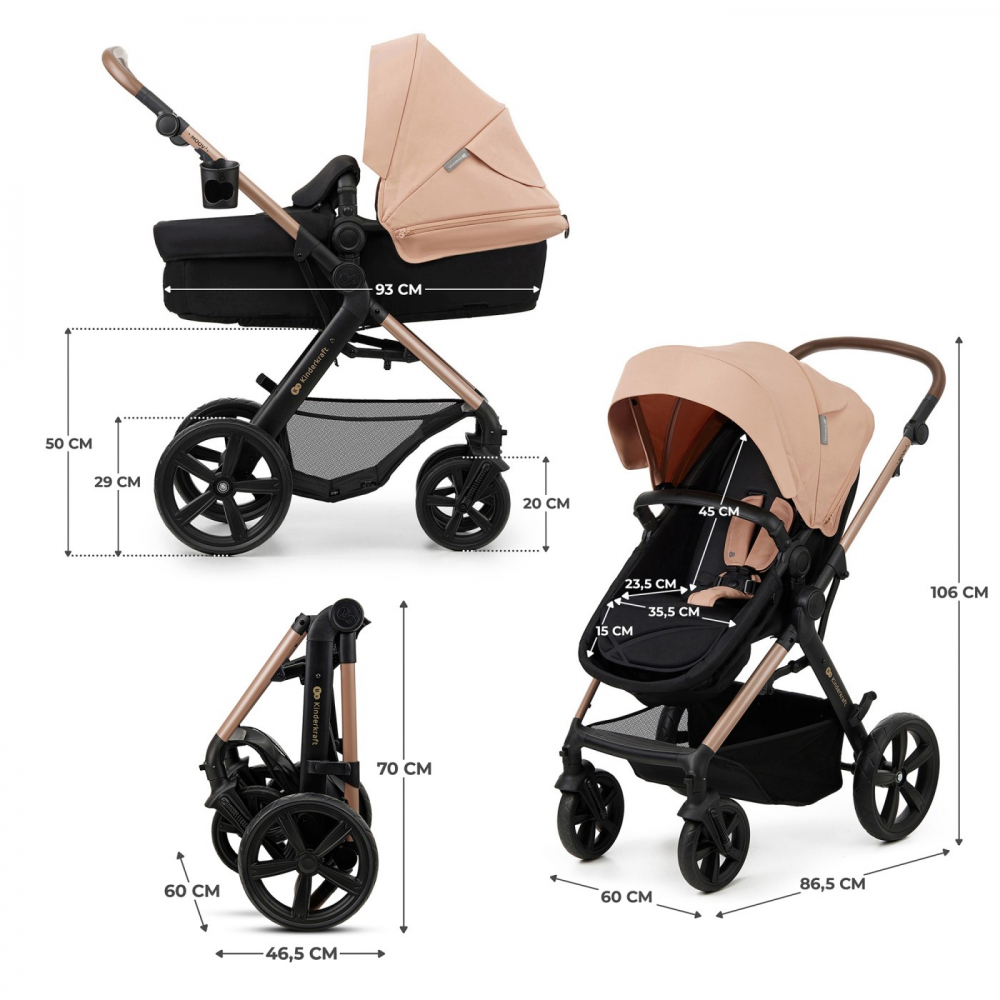 Carucior 3in1 Kinderkraft Moov 2 Premium - imagine 10