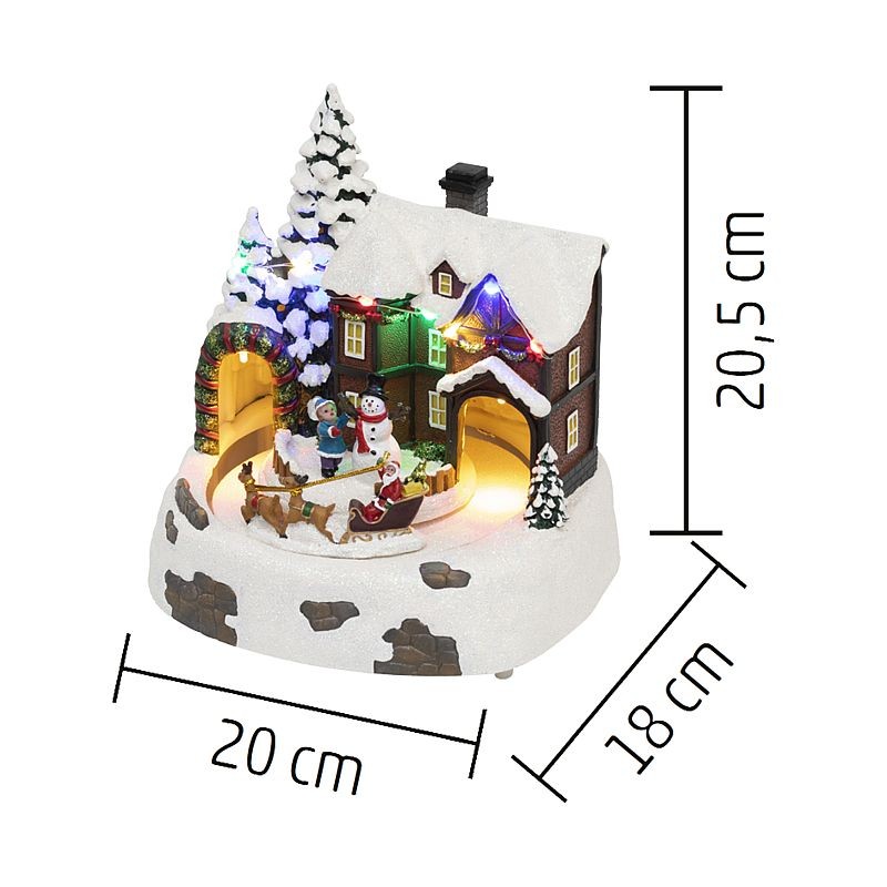 Diorama Crăciun LED Home 20.5x20cm - imagine 2