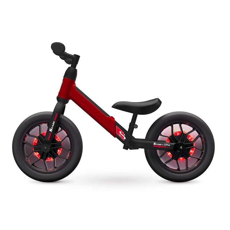 Bicicletă QPlay Spark cu LED, Roșu