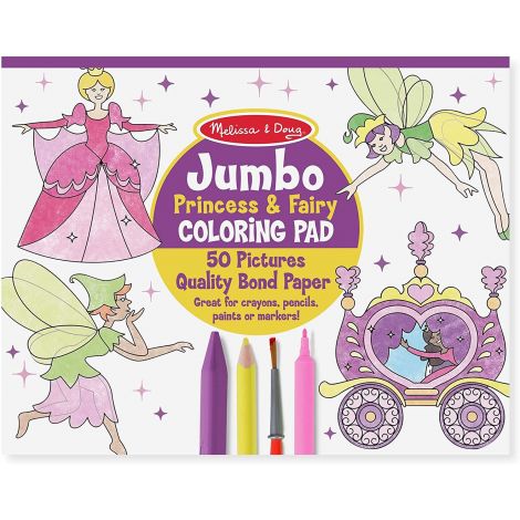 Melissa&Doug Caiet Colorat Printese și Zane Jumbo