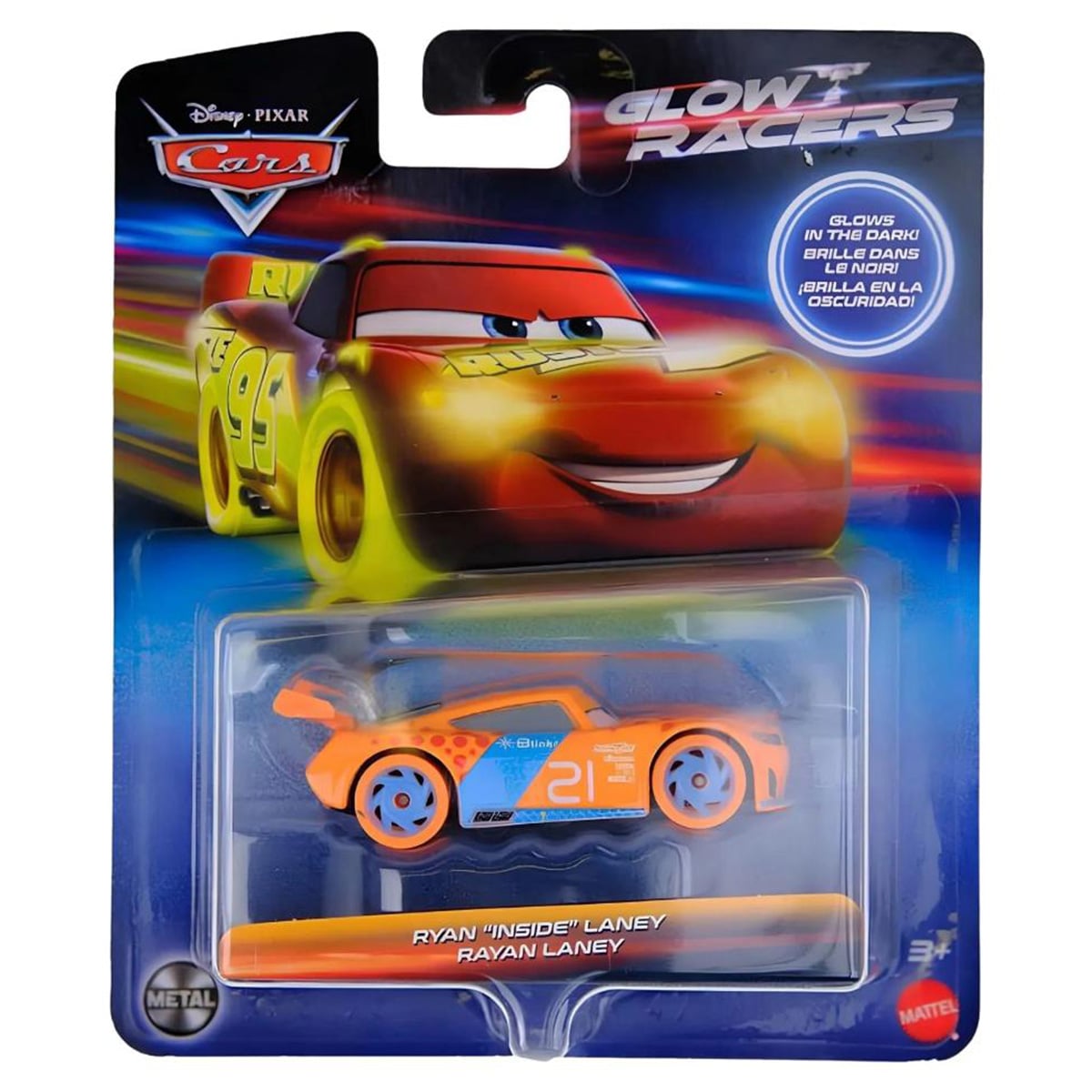 Disney Cars Ryan Inside Laney Glow Racers