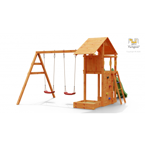 Complex Joacă Fungoo Smart 2 - Leagane, Tobogan, Turn - imagine 4
